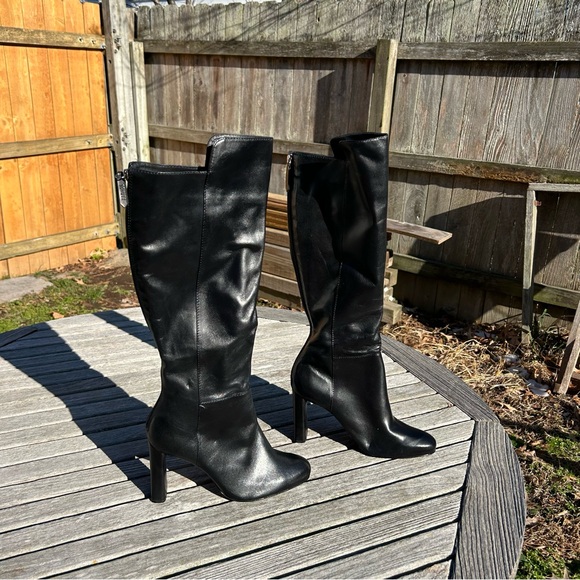 Schutz Women's knee high black leather boots size 9 - Picture 4 of 9